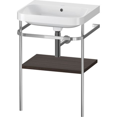 Duravit Happy D.2 Plus c-shaped Set mit Metallkonsole, 575x490mm,