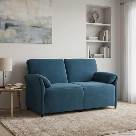 Sofá de 2 Plazas Azul 158 x 83 x 95 cm Terciopelo