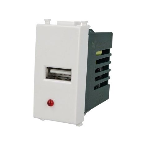 Modulo Caricatore USB 5V 2,1A Bianco Compatibile Vimar Plana (1/3)