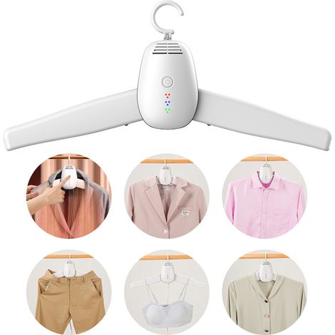 Séchoir à linge portable et pliable, étendoir électrique, 220 V, idéal pour les voyages en extérieur. (1/5)