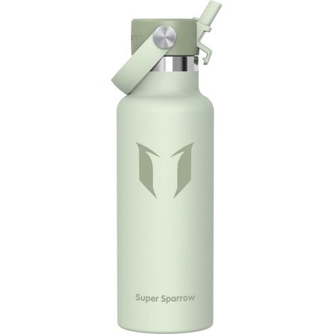 Bouteille isotherme en acier inoxydable avec paille, 350ml-1L, sans BPA (1/5)