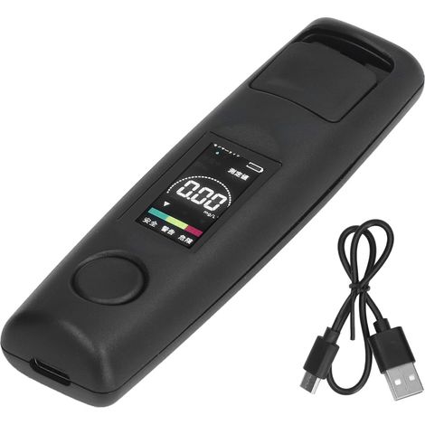 Testeur d'Alcool Éthylique Portable Rechargeable USB - Alcootest avec Affichage LCD 3 Couleurs (1/5)