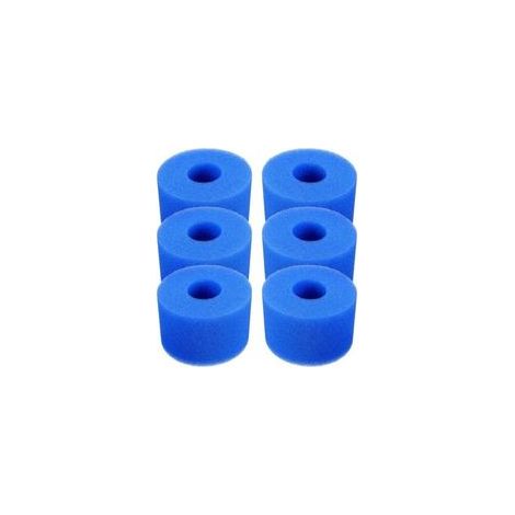 Lntyq 6er-Pack wiederverwendbare und waschbare Schaumstoff-Poolfilterkartuschen für Whirlpools Typ S1 (blau) (1/5)