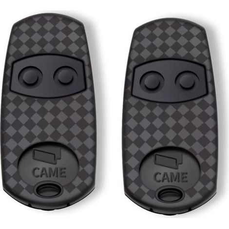 (Noir)2 télécommandes CAME TOP 432EV pour portail