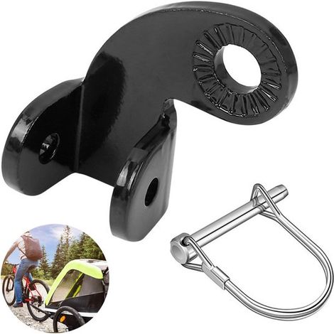 Barre de remorquage pour remorque de vélo Lead Aid, accessoire pour remorque de vélo, crochet en acier, prise 12,2 mm. Compatible avec les attelages Burley Bee, Honey Bee et les modèles plus anciens. (1/5)