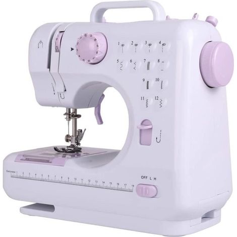 Machine à Coudre Électrique, Mini Machine de Coudure Portable, Machine de Coudre de Multifonction Sewing Machine avec 12 Points Fil (1/4)