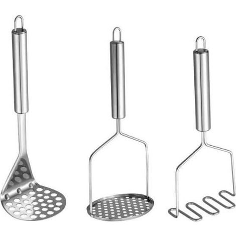 Presse purée manuelle,3 accessoires de cuisson de cuisine,presse de fruit manuel,ustensile de presse-aliment,pour (1/4)