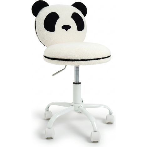 Wahson Chaise de Bureau Enfant Pivotante Chaise pour Enfant Réglable avec Motif Panda Fauteuil Enfant Ergonomique, Noir (1/5)