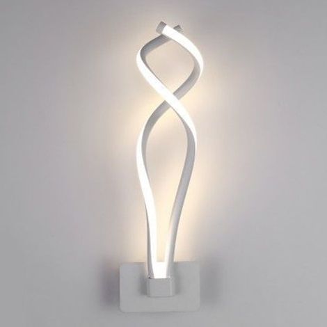 TRADE SHOP - Applique Led Da Parete 18w Moderna Intrecciato Bianco Lampada Luce Naturale 00107 - (1/3)