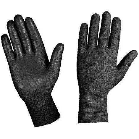 GUANTI NYLON/POLIURETANO Tg. M - colore nero (1/2)