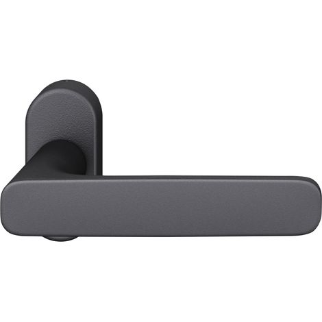 FSB Rahmentürdrücker 09 1289 Hochhaltefeder B ovale Rosette Aluminium schwarz