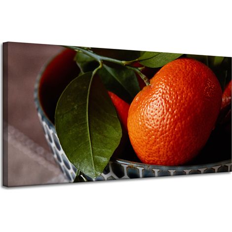 Leinwanddruck „Küchenoranges“, 120 x 60 cm, Obstkorb