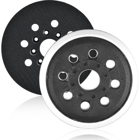 ZOLGINAH 2 Piezas Almohadilla de Respaldo de Lijadora de 125 mm, Almohadilla de Lijadora de Repuesto y Almohadilla de Respaldo de Lijado de Bucle de 8 Orificios, Disco Abrasivo para Bosch (1/5)
