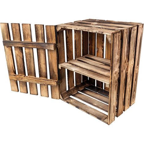 Cassetta Fiammata con Coperchio e Ripiano 50 x 40 x 30 cm (1/5)