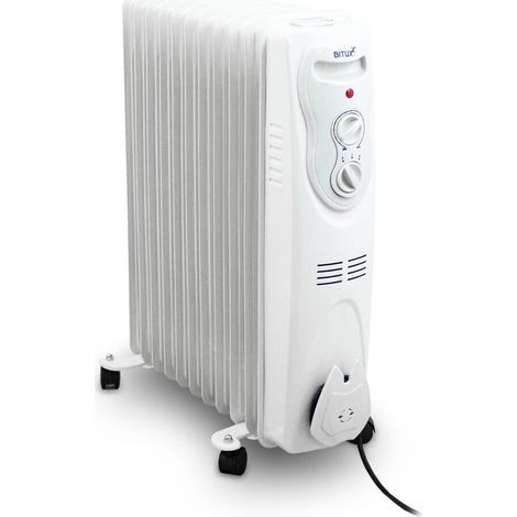 Bituxx 2500W elektrischer Ölradiator Öl Radiator Heizkörper 3 Heizstufen