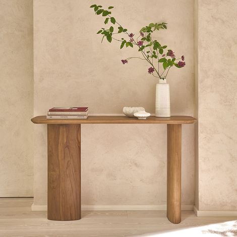 Console d'entrée en teck massif 120 cm