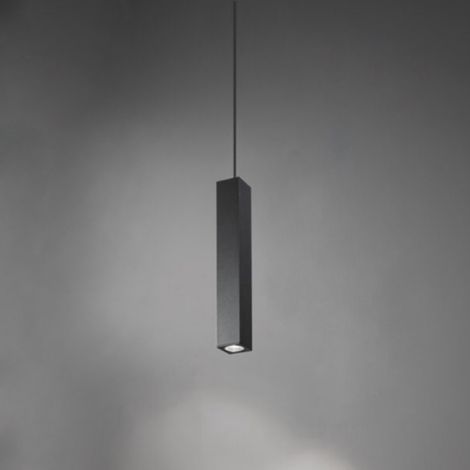 Lampada sospesa 1 luce GU10 - moderna 6 cm ALOA Nero Grande (1/4)