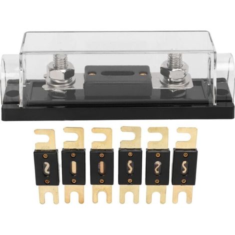 Porte-fusibles Audio de voiture, système vidéo 150A, jeu de blocs de fusibles ANL avec 6 fusibles pour camping-car, Yacht, bateau, véhicule agricole