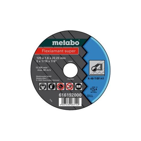 Dischi Flexiamant super cut-off 125x1.6x22.2 in acciaio Metabo (1/3)