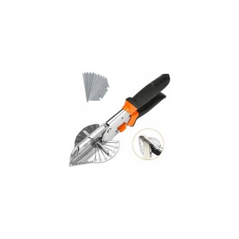 Cisailles à onglets multi-angles, cisailles à onglets multifonctions, outils à main de 45° à 135°, outil de coupe avec lames de rechange pour coupes en biseau (1/5)