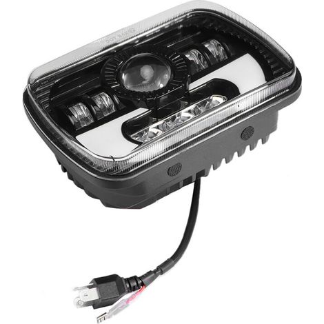 SJLERST Phare universel 5x7in 90W LED carré Haute/Basse Faisceau étanche, Lampe frontale pour voiture