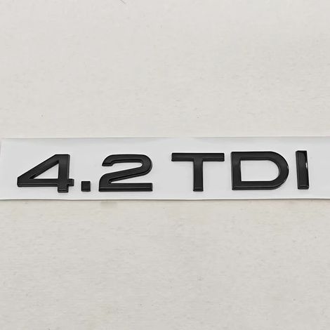 (4.2TDI Noir) - Logo 3D ABS pour coffre, compatible avec Audi A4, S4, RS4, A5, S5, RS5, A6, S6, RS6, A7, S7, RS7, Q7, Q8, SQ7 et SQ8. (1/5)