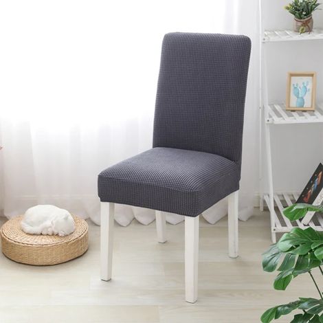 Housse extensible pour chaise de salle à manger 4 pièces, protection épaisse et élastique pour chaises de maison et restaurant (1/5)