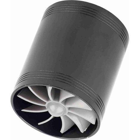 Doppellüfter-Turbo-Lufteinlass für Autos, kraftstoffsparend, schwarze Kompressorturbine (1/5)