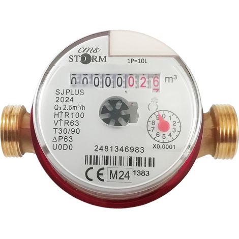 SCELTO DA DESIVERO CONTATORE STORM 1/2" ACQUA CALDA QUADR. ASCIUTTO PLI 10 LITRI codice prod: DSV20727