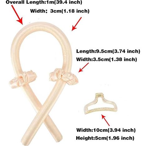 Boucles sans chaleur - bigoudis sans chaleur - bigoudis pour cheveux longs - boucles larges - DIY - outils de coiffage pour cheveux longs et mi-longs (1/5)
