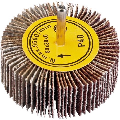 Draper 76485 Abrasive Flap Wheel, 80 x 30mm, 40 Grit (1/5)