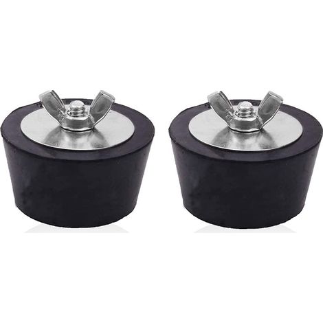 Bouchon Hivernage Piscine,51 mm Bouchon Caoutchouc avec éCrou Papillon in Acier Inoxydable pour Tuyauterie de Piscine Hiver Entretien des Raccords(2 Pièces) (1/5)