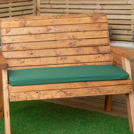 99 x 41cm Cushion Base for 2 Seater Wooden Garden Bench in Green (1/5)