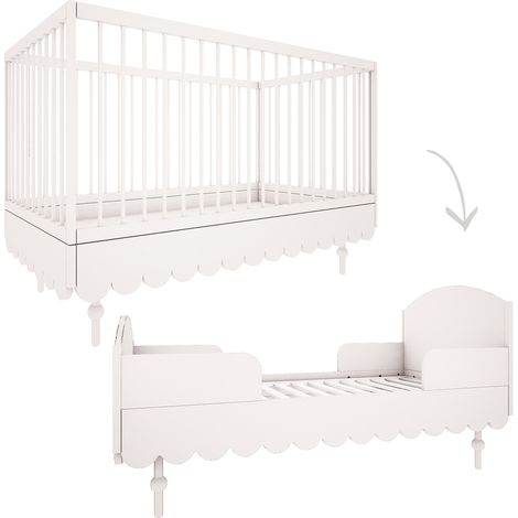 Lettino evolutivo 70x140 Wood Luck Babushka Bianco