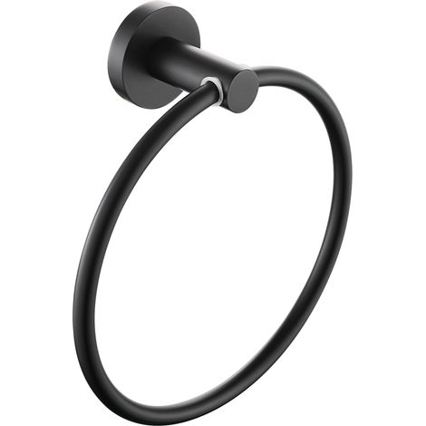 Bristan RD RING BLK Round Towel Ring Brass Black (1/3)