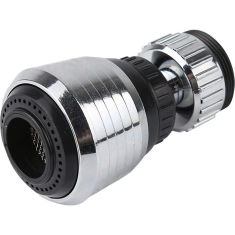 Douchette pivotante à 360° pour robinet de cuisine, compatible avec les robinets de 21,5 mm et 24 mm. Mitigeur aérateur à double position équipé d'un adaptateur pour robinets de 16 mm et 22 mm. (1/5)
