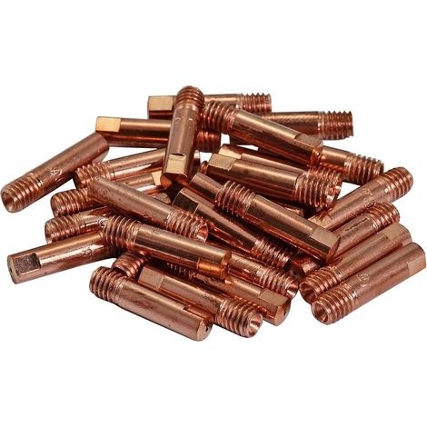 Électrodes pour soudage MIG/MAG Conseils de contact 0,9mm 140.0177 M6x25mm Cuivre pour Torche de soudure 15AK MB15 CO₂ 20 pièces (1/5)