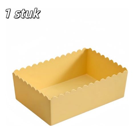Paquete de 1 pieza - Caja de almacenamiento - Caja de almacenamiento de escritorio - Caja de almacenamiento de cosméticos - Adecuada para baño, escritorio, oficina, dormitorio - 22157 cm - Beige (1/5)
