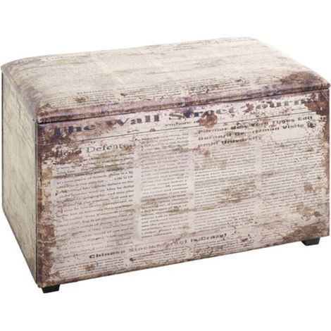 Coffre de Rangement Vintage "Era" 65cm Naturel (1/5)