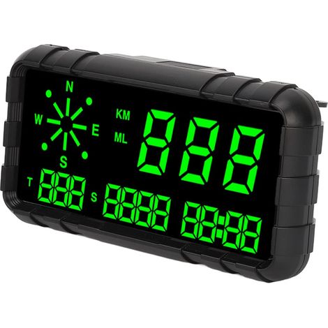 HUD de Voiture, Affichage Numérique Universel du Compteur de Vitesse GPS HUD avec Avertissement de Survitesse/alarme de Conduite de Fatigue pour Voiture Camion Pick-up SUV