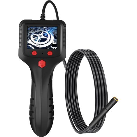 P100 Endoscope industriel 5.5mm 1080P Vidéoendoscope numérique IP67 caméra inspection résistante eau flexible avec écran IPS 2.4" et 6 LED (1/3)