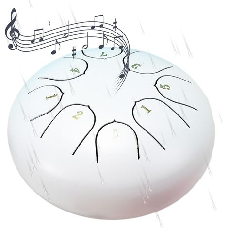 Tambour de pluie pour jardin, imperméable, tambour Ch-akra 6 pouces 12 notes, instrument de pluie extérieur, ch-akra drum pour jardin, jeu de pluie résistant à l'eau, tambour météo pour espace vert (1/5)