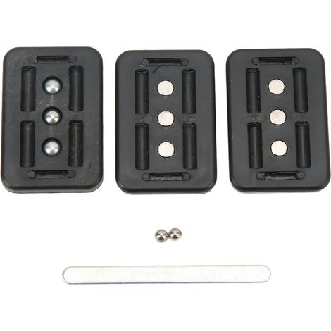 Slider Magnétique ABS 3 Couches Portable Anti-Stress Noir - Jouet EDC à Glissière pour Anxiété (1/5)