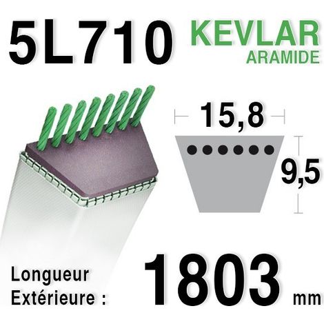 Courroie 5L710 - 5L71 AYP - ROPER 55941 - 3541r - 6944r BERNARD LOISIRS 414847 MTD 7540427 WESTWOOD 1721 (1/2)