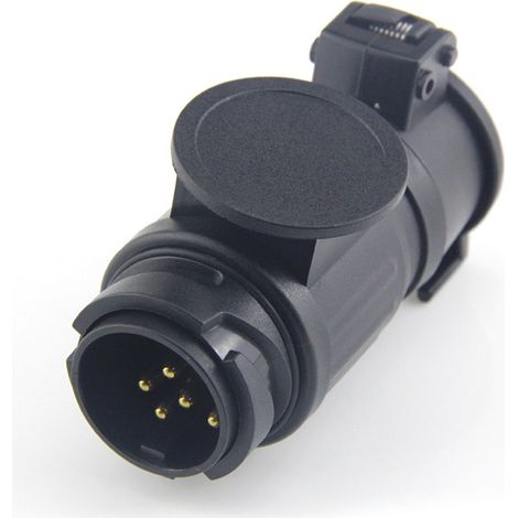 Adaptateur Remorque 13P Vers 7P - Connecteur Étanche IP67 - Rotation Blocage 90° - Compatible Remorques Camping-Cars Véhicules Commerciaux - 1 Pièce (1/5)