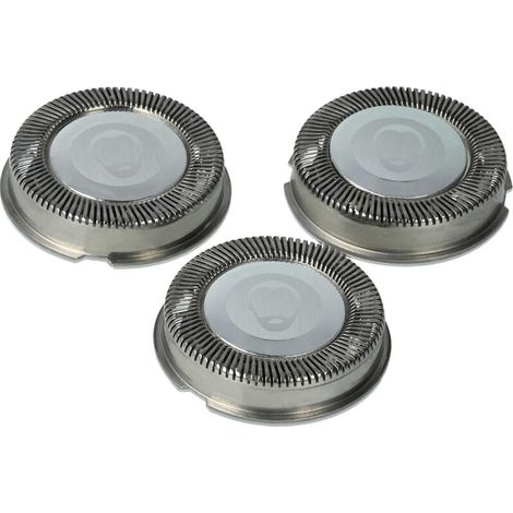 vhbw 3 x Scherkopf Scherteil kompatibel mit Philips HQ3850, HQ386, HQ3865, HQ3870, HS702, HS703, HS704, HS706, HS708, HS715, HS755, HS765, HS800 Rasier