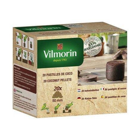 Vilmorin 20 pillole di cocco, 50 mm