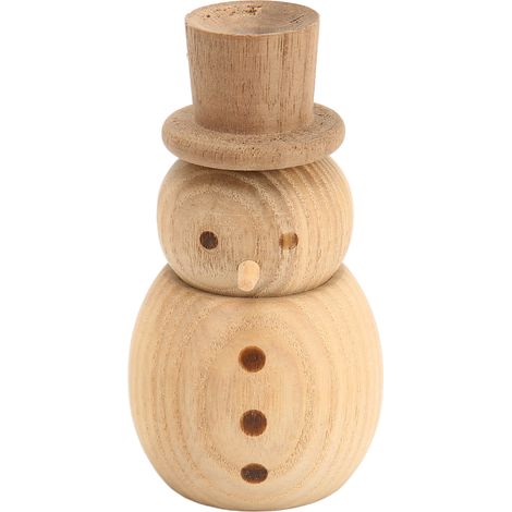 Diffuseur d'huiles essentielles portable en bois, en forme de bonhomme de neige, sans eau ni flamme, idéal pour la voiture ou le bureau. (1/5)