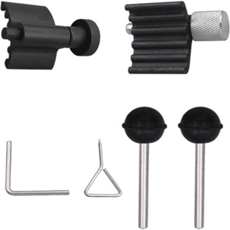 Kit De Calage Distribution - 6 Pièces - Pour Moteur Diesel VW Skoda Seat A4 A6 Golf Jetta Touran - Alliage Argent Noir - 23x16x3 cm