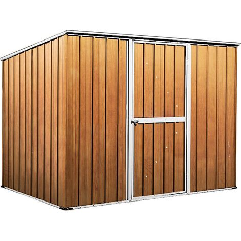 Casetta Box da Giardino in Lamiera di Acciaio Porta Utensili 260x185x192 cm Enaudi Legno